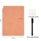 1 Pcs Reusable Whiteboard Notebook Set With Whiteboard Pen Erasing Cloth Leather Memo Pad Weekly Planner Portable Stylish Office – pink 9