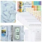 A6 Money Budget Planner Binder With Zipper Envelopes, Cash Envelopes For Budgeting, Money Organizer For A6 Cash Budget Binder – blue 5