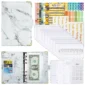 A6 Money Budget Planner Binder With Zipper Envelopes, Cash Envelopes For Budgeting, Money Organizer For A6 Cash Budget Binder – white 9