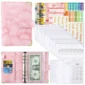A6 Money Budget Planner Binder With Zipper Envelopes, Cash Envelopes For Budgeting, Money Organizer For A6 Cash Budget Binder – pink 7