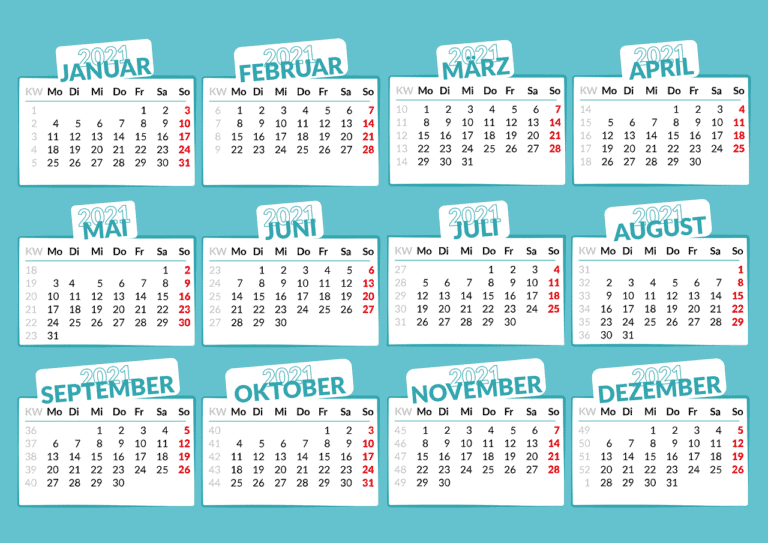 calendar, 2021, months